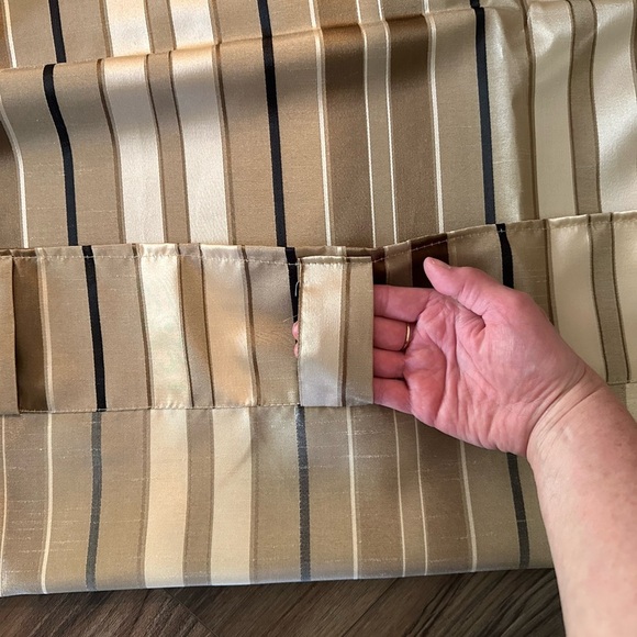 Striped Satin Curtains - Picture 3 of 3